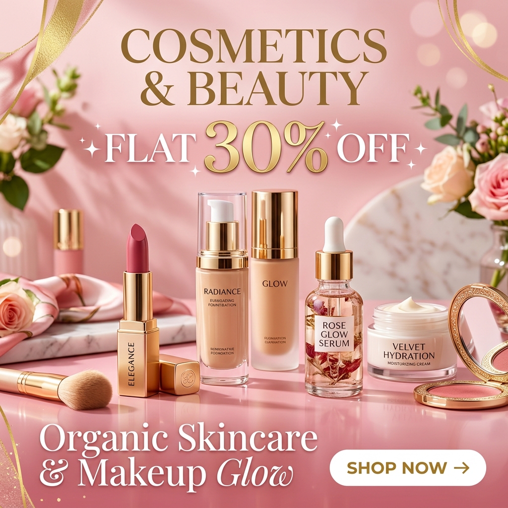 Cosmetics & Beauty Banner